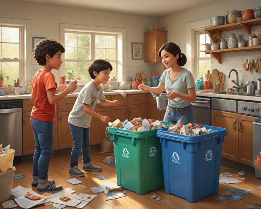 Como engajar a família na prática da reciclagem em casa
