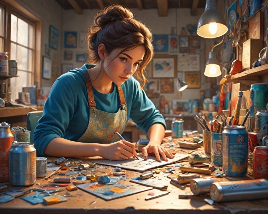Como transformar latas de alumínio em itens decorativos únicos