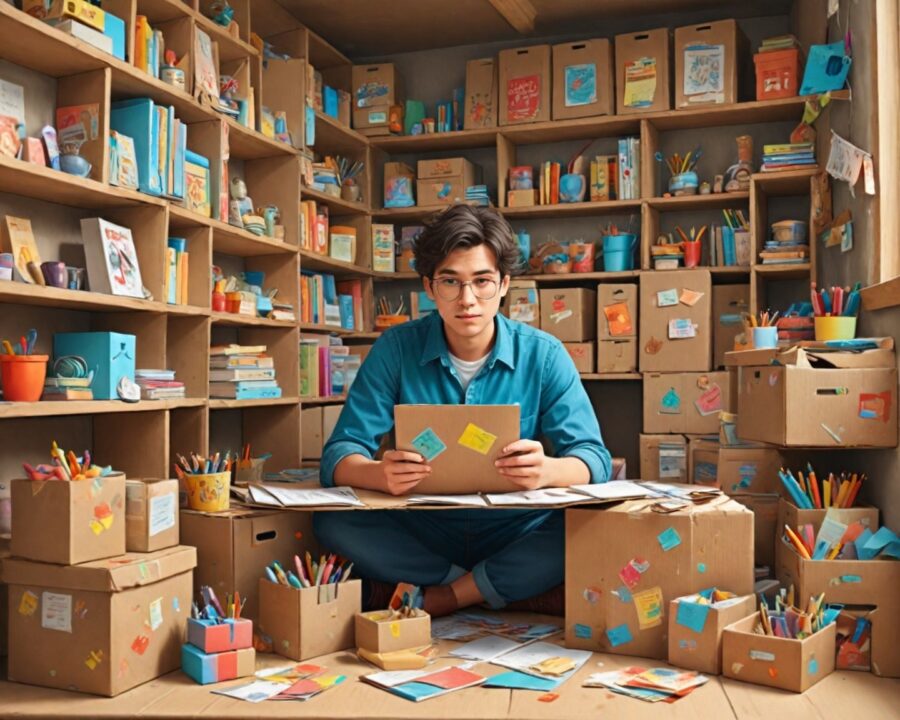 Como transformar caixas de papelão em organizadores úteis